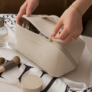 Women Cosmetic Bag Large Capacity Leather Cosmetic Organizer for Girls Travel