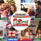 9pcs/set Xmas Party Tableware Waterproof Xmas Paper Cups Plates Festive Supplies