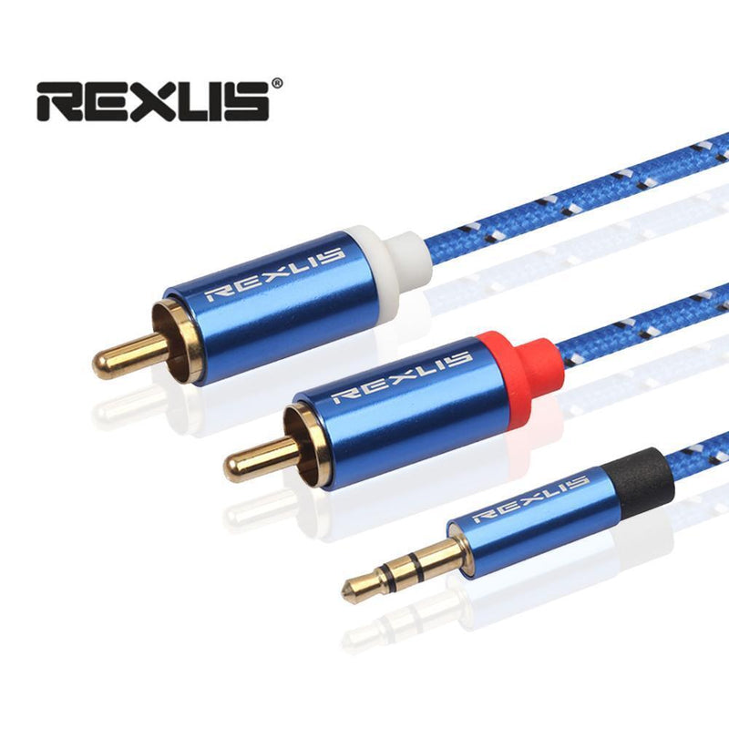 3pcs 3.5mm Male to 2 RCA Male Aux Audio Cable(10m)