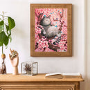 Tree Sleeping Cat Oil Paint By Numbers Kits Canvas Picture Wall Art DIY Craft