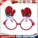 Funny Christmas Present Red Gloves Glasses Christmas Party Makeup Props