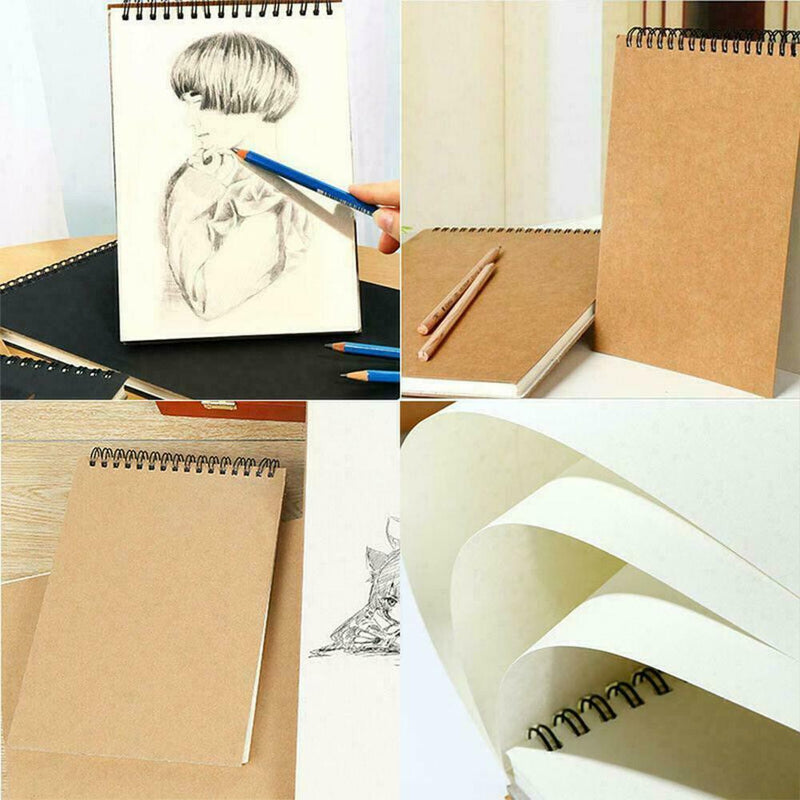 30 Sheets A5 Paper Sketch Book Set For Watercolor Top Drawing Sketchbook Cr L2M1