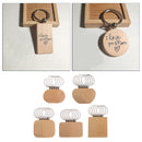 25x Leere Holz Keychain SchlÃ¼ssel Ringe Tags Charme Handtasche Geldbeutel