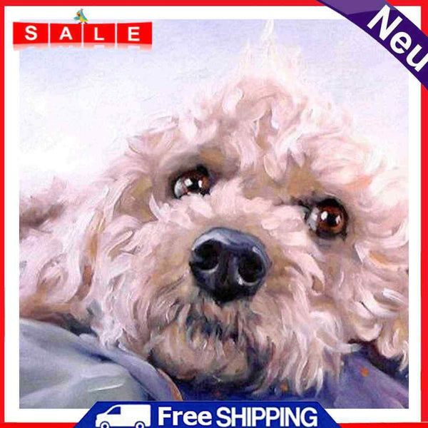 Handpainted DIY Pet Dog Oil Paint by Numbers Pictures Craft Kit Artwork Gift
