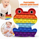 Colorful Silicone Push Bubble Sensory Toys Autism Stress Reliever (Frog) Newly