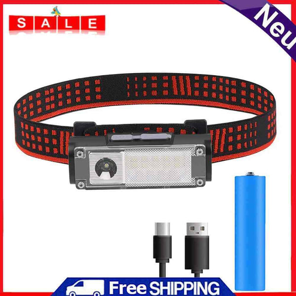 Type-C USB Rechargeable XPE LED Headlamp 4 Gear 400lm Waterproof Work Head Torch