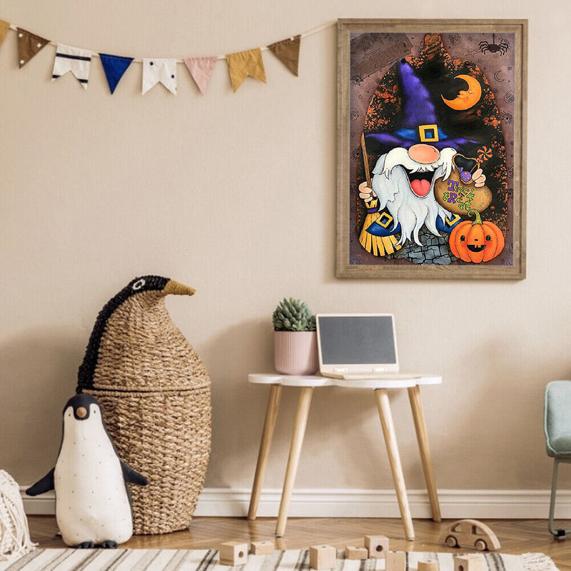 Diamond Painting Pumpkin Goblin Full Round Drill Picture of Rhinestone Drawing