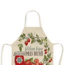 Kitchen Linen Apron Strawberry Print Home Restaurant Cooking Baking Bibs