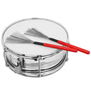 #A 2pcs Drum Sticks Wood Handle Cleaner Drum Brushes Percussion Drum Accessories