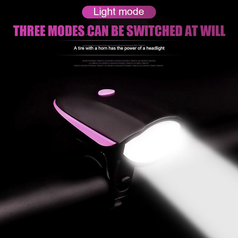 XPG LED MTB Bike Front Light 5W 240LM Head Lamp Bicycle Cycling Horn Headlights