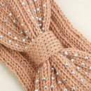 Turban  Winter Head Wrap Rhinestone Knit Headband  Bead Crochet Hair Band
