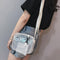 Women PVC Jelly Transparent Mini Shoulder Bag Girl Zipper Messenger Handbag