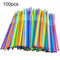 100 Pieces Colorful Jumbo Straws Straw Milkshake Smoothie N4J4 Drinks T7N0
