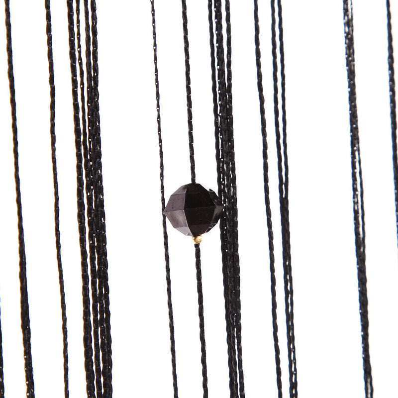 Decorative String Curtain Beads Wall Panel Fringe Room Door Window Black