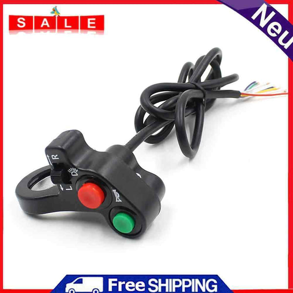 Multifunction Motorcycle Offroad Horn Indicator On/Off Light Switch 12V