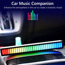 USB 5V Sound Control Colorful Light RGB 32 LED Pickup Lamp Bar (Black) Newly