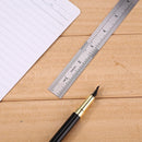 Double Sided Measuring Metal Ruler Learning Office Stationery Drafting Supp