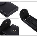 Eyebrow Tweezer Stainless Steel Point Tip with Storage Bag Tool Set (Black)