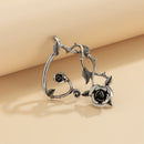 Personality Simplicity Ear studs Ear Bone Clip Rose flower Earring Ear studs