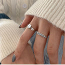 Adjustable Lovely Knuckle Ring Lucky Cat Open Ring Chinese Characters