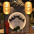 10"" Japanese Hanging Waterproof Lanterns Lucky Cat Pub Bistro Sign Lantern