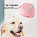 Soft Pet Dog Bath Shower Shampoo Brush SPA Massage Clean Scrubber (Pink) Newly