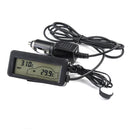 DC12V Digital Car Thermometer Mini LCD Backlight Temperature Meter (Green)