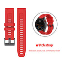 Silicone Wriststrap for Garmin Fenix 7 Watch Strap 22mm Watchband (Red)
