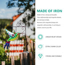 Metal Hummingbird Wall Decor - Outdoor Indoor Hanging Wall Art Set of 4