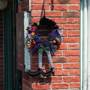 Farmhouse Home Decorations Pumpkin Halloween Halloween Wreath Witch Hat Leg