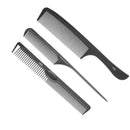 3pcs/Set Anti-Static Carbon Double Cut Comb Professional Beauty Salon Tools