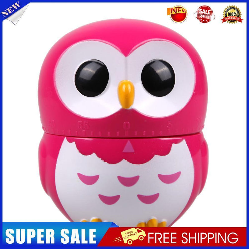 Owl Cartoon Kitchen Timers 60 Minutes Cooking Mechanical Home Decor RoseRed