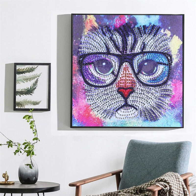 5D DIY Special-shaped Diamond Painting Animal Cross Stitch Rhinestone Home Decor