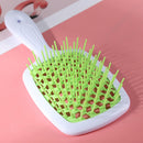 Wide Teeth Air Cushion Comb Scalp Massage Salon Hair Brush (White Green) Newly