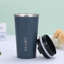 380ml Double Stainless Steel Coffee Car Mug Travel Insulated Bottle (Blue) Newly