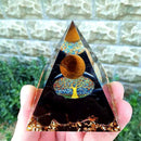 Pyramid Ogan Crystal Energy Tower Nature Reiki Chakra Crushed Stone (B) Newly
