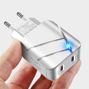 28W QC3.0 USB Charger Fast Wall Charger Adapter for Cell Phone Tablet US EU Plug