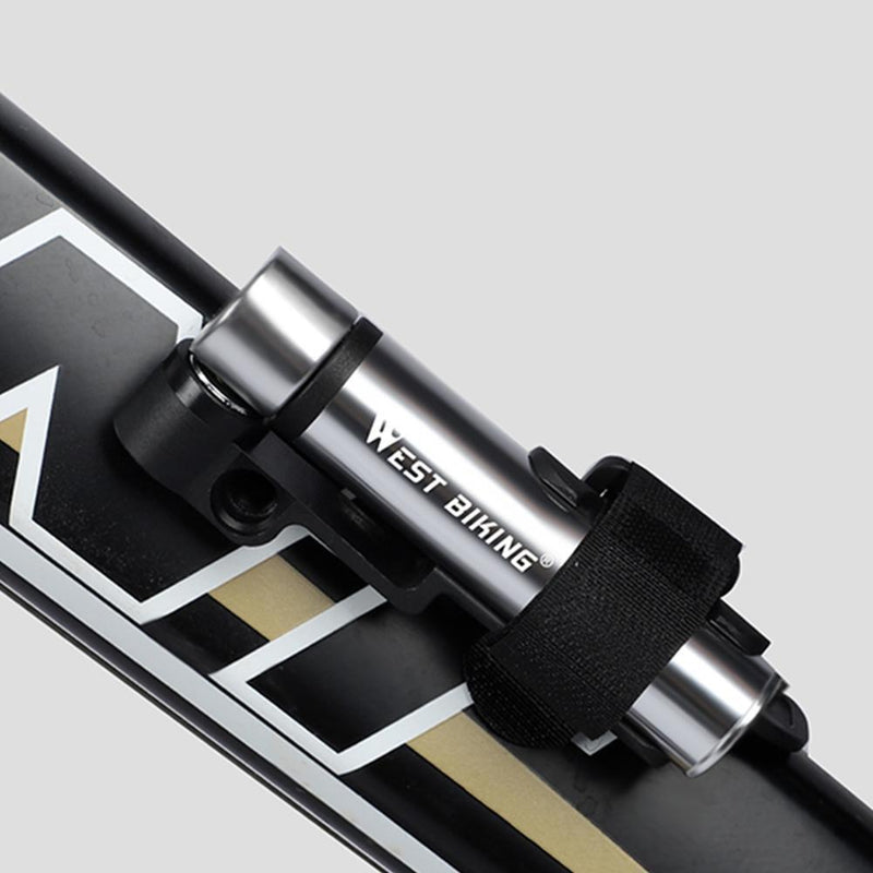 WEST BIKING Mini MTB Air Pump Aluminum Alloy Portable Bicycle Tire Inflator