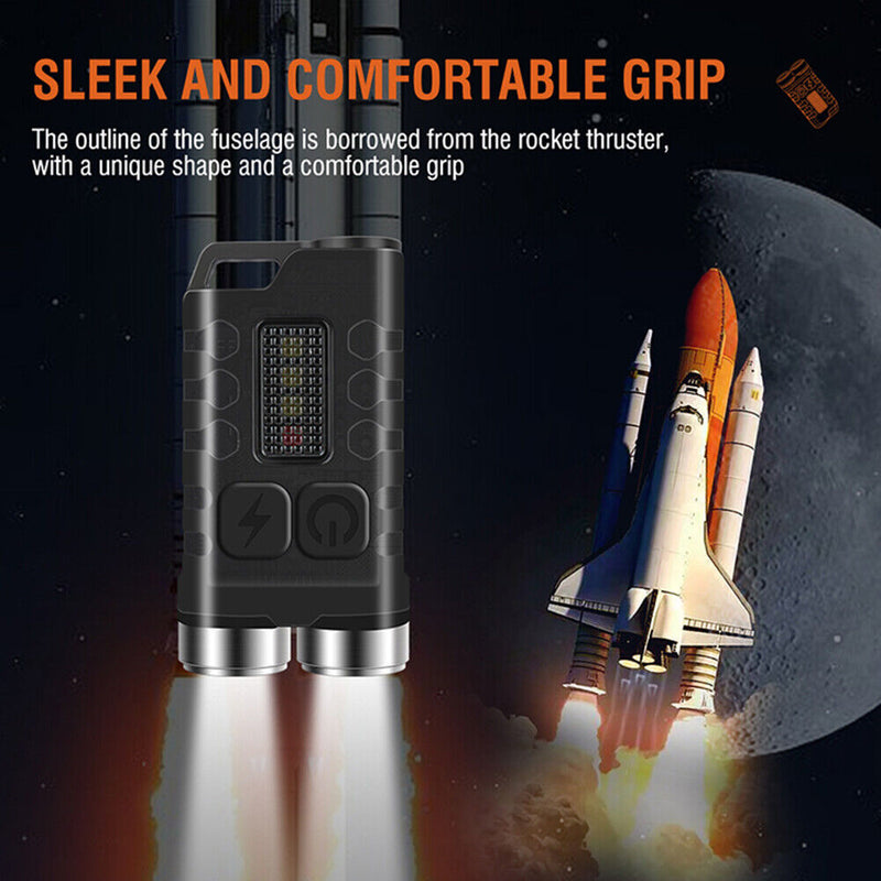 XPG LED Work Lights Keychain Flashlight Portable USB Rechargeable Camping Lamps