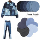 Apparel Oval Applique Denim Sewing Iron-on Fabric Patch Knee Elbow Jeans DIY