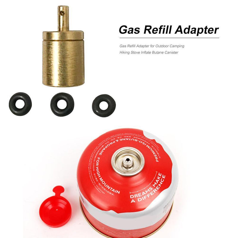 Camping Stove Inflatable Valve Adapter Gas Refill for Outdoor Hiking Stove