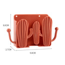 Punch Free Wall Storage Box Remote Control Phone Charging Holder (Red) Newly
