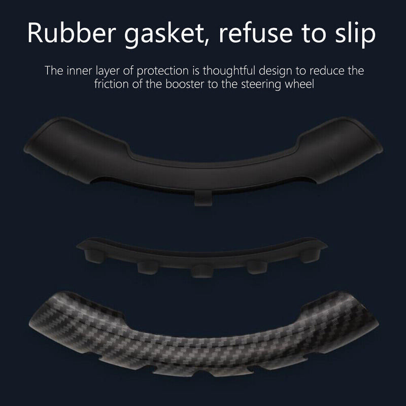 Car Steering Wheel Booster Cover Interior Accessories (Carbon Fiber Look) Newly