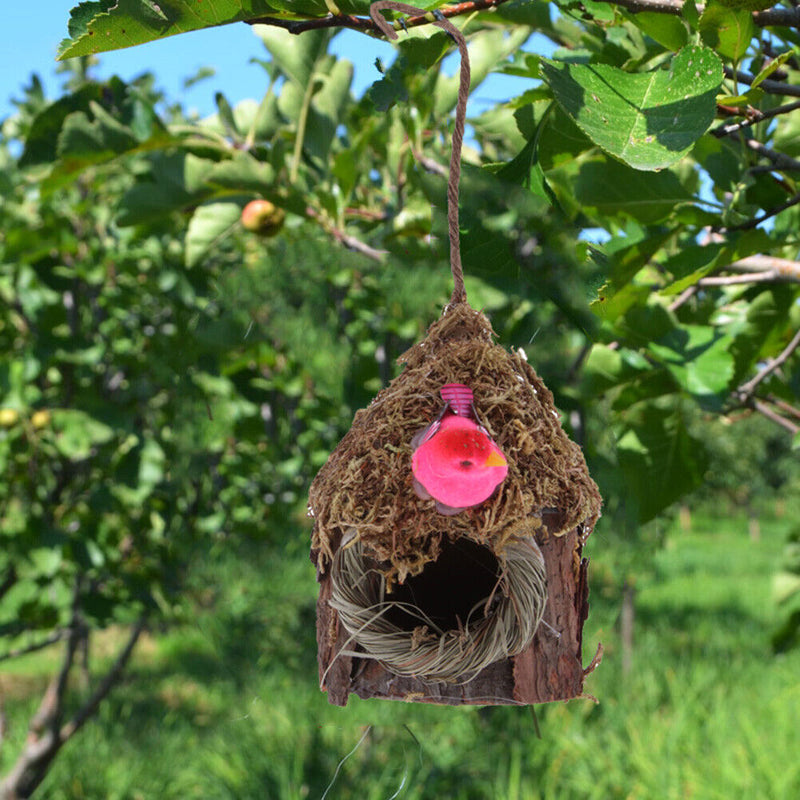 Handwoven Simulation Tree Bird House Outdoor Hanging Bird Shelter Accessori