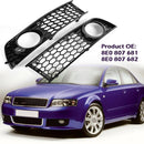 Front Bumper Bottom Side Fog Lights Lamp Grid Covers for A