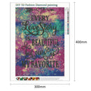 5D DIY Full Drill Diamond Painting Love Poster Cross Stitch Embroidery Kits