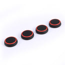 4pcs Silicone Joystick Analog Thumbstick Grip Cover for PS4 (Black + Red)