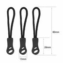 Black Ends Lock Zips Zip Puller Replacement Zipper Pull Cord Rope Pullers