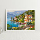 Hand Painted Oil Paint by Numbers DIY Downtown Scene Drawing Wall Decoration Kit