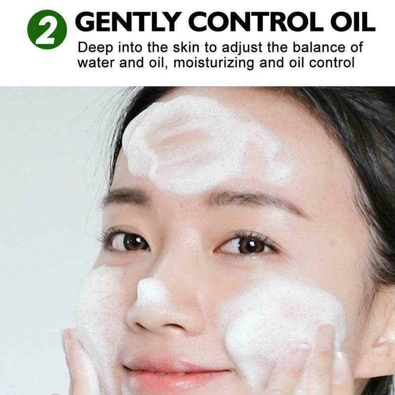 Herbal Acne Facial Cleanser Shrink Pore Foam Oil Control Brightening Skin V8J8